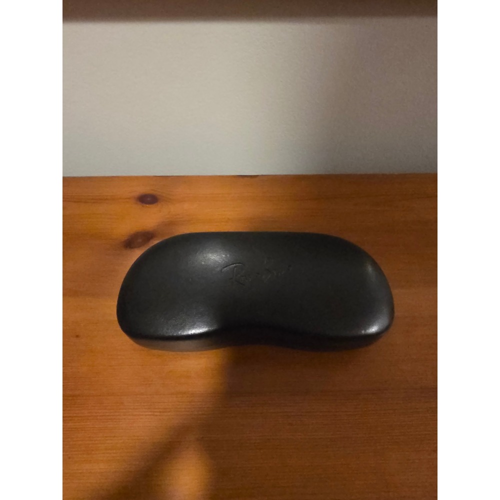 Ray-Ban Black Hard Shell Clamshell Sunglasses Case with Logo Lining